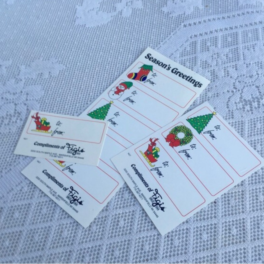 Vintage Christmas Name Tags